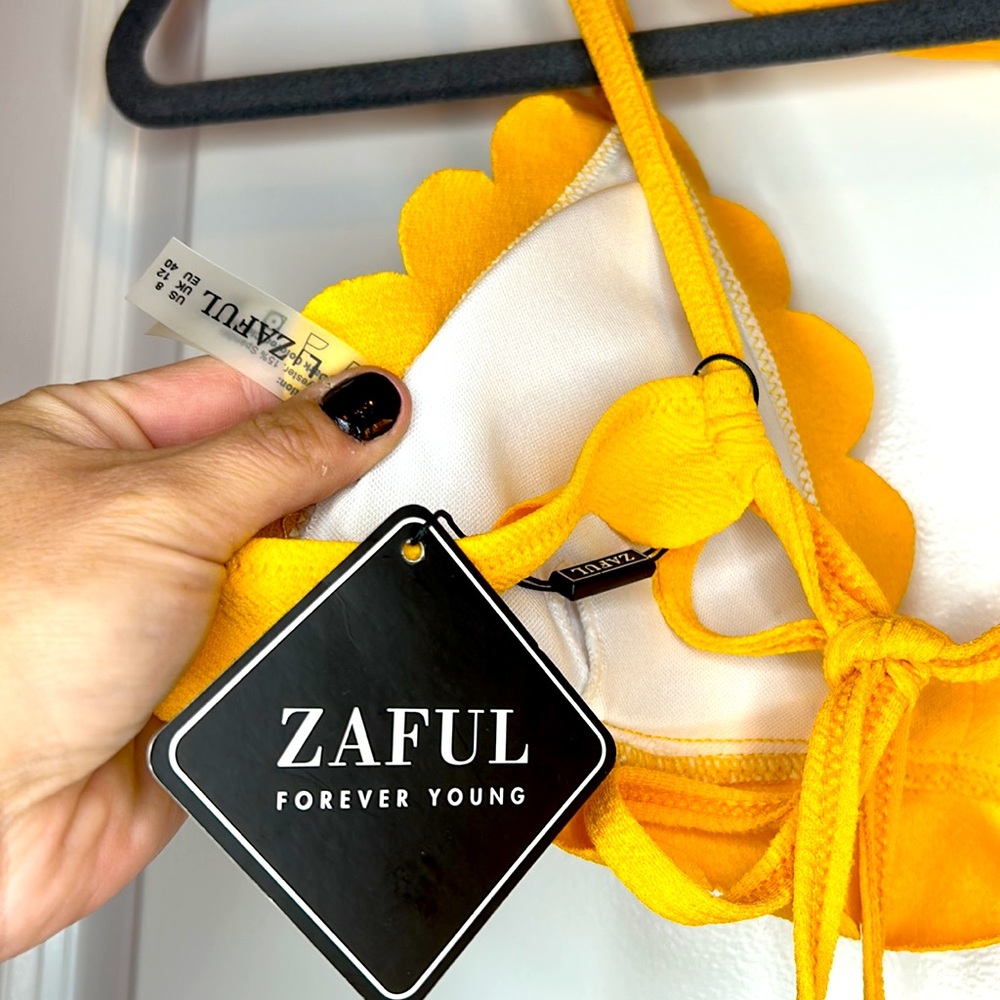 Zaful Two Piece Yellow Bathing Suit - Picture 3 of 4